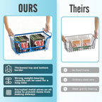 4 Pcs Stackable Wire Baskets for Pantry Organizers and Storage,blue, - Image 6