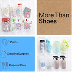 GORILLA GRIP Over the Door Shoe Organizer, 24 Large Pockets, White | Breathable Mesh Pocket, Space Saving Hanging Storage Holder, Closet Rack Hanger for Shoes, Pantry and Bathroom Accessories - Image 6