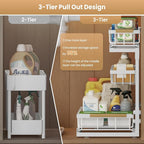 Under Sink Organizer and Storage 1 Pack 3 Tier Kitchen Bathroom Organizers - Image 4