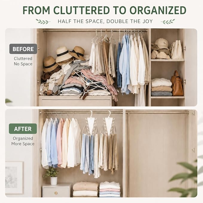 12 Hooks Space Saving Closet Hanger Organizer - Image 6