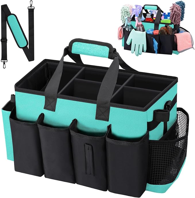 Wearable Large Cleaning Caddy Bag for Housekeepers (Lakeblue) by wigojoy