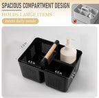 JiatuA Portable Shower Caddy Basket Plastic Caddy Organizer Small Black - Image 3