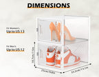 SIMPDIY XL Clear Shoe Storage Boxes, Stackable Shoe Organizer for Closet - Image 3