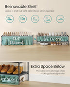 SONGMICS 2-Tier Shoe Rack, Space-Saving, Shoe Storage Organizer - Image 5