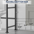 GloTika 3-Tier Over Toilet Storage Rack, Anti-Wobble, Black - Image 4