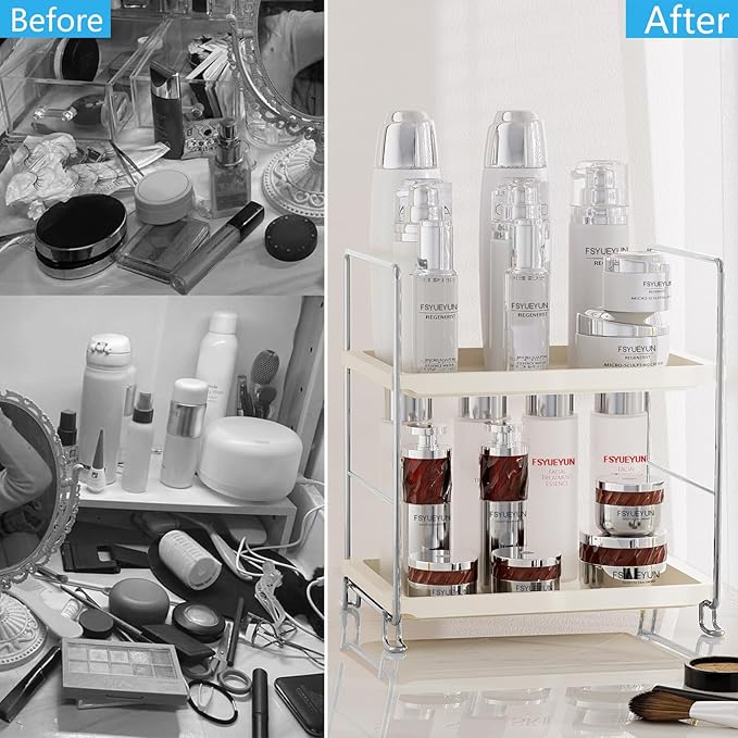 FSyueyun 2-Tier Bathroom Countertop Organizer, Makeup Organizer for Vanity - Image 5