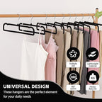 20 Pack Velvet Pants Hangers for Closet Space Saving, Thin Hanger (Black) - Image 9