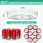 Optish 2 Pack Large Lazy Susan Organizer for Cabinet, Non-Skid, 10.7" - Image 3