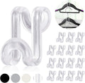Mlici 60 Pack Space Saving Hanger Hooks, Connector Hooks for Closet, Clear by Mlici