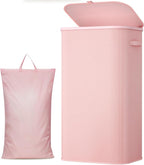 Lifewit 105L Large Laundry Basket with Lid, Laundry Hamper with Plastic Handles and Removable Bag, Foldable Tall Dirty Clothes Hampers for Laundry for Laundry Room, Bedroom, Bathroom, Dorm, Pink by Lifewit