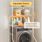 ONBRILL 3 Tiers Expandable Over Washer and Dryer Shelves, White - Image 5