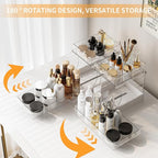Jsyrjing Pull Out 2 Tier Organizer for Kitchen Bathroom and Cabinet Storage Rotating Pantry Rack Under Sink Organizer Clear and Durable Design 1 Pack - Image 5