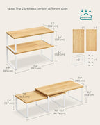 SONGMICS Cabinet Organizer Shelf, Set of 2 Spice Rack, Kitchen Storage - Image 6