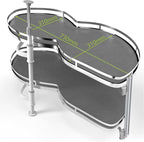 Blind Corner Cabinet Pull Out Organizer, Soft Close Swing Right Pull Out Cabinet Organizer 36inch, Corner Cabinet Lazy Susan for Corner Cabinet Blind Shelf, 2 Tiers Tray, Adjustable Height - Image 8