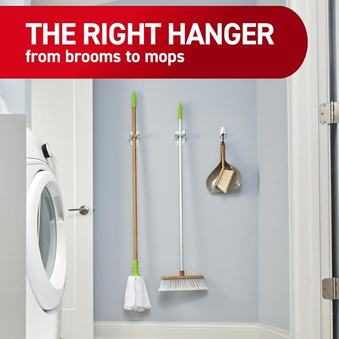 Command Large White Broom Grippers, 6 Grippers, 16 Strips - Image 7