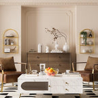 Crofy 3-Tier Arched Wall Shelf with Gold Frame & Transparent Shelves - Image 5