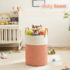 Laundry Basket,Woven Cotton Rope Laundry Hamper,40L for Decor Storage of Dirty Clothes,Toys and Blankets in Bathroom,Baby Room and Living Room - Image 4