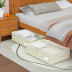 EE-RoomWorld Under Bed Storage with Wheels, No Assemble Required 7.5 inches height Under Bed Storage bins,Large capacity Rolling Underbed Shoe Storage containers，dorm underbed storage drawers - Image 6
