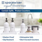 Spacewiser Countertop & Vanity Silicone Tray – 2 PC (11.7" & 7.7") Set - Image 2