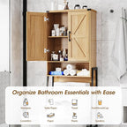 Vabches Over The Toilet Storage Cabinet with 2-Door Design Bathroom Organizers and Storage with Anti-Tip Device Over Toilet Organizer with Shelves for Bathroom,Restroom,Laundry Natural - Image 5