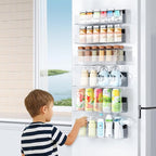 Mystozer Magnetic Spice Rack for Refrigerator, Kitchen Organizer and Storage Shelf, Clear (6 Pack)… - Image 3