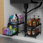 2-Tier Pull Out Cabinet Organizer, Slide Out Under Sink Organizer - Image 3