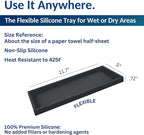 Spacewiser Silicone Countertop & Vanity Tray – 11.7” Bathroom Counter Tray - Image 3