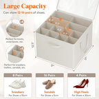Lifewit Shoe Storage Organizer for Closet, Holder Box, 3 Pack, White - Image 2