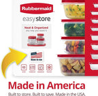 Rubbermaid EasyStore Containers, 38-Piece Set, Food Storage Containers, Food Storage Containers with Lids - Image 4