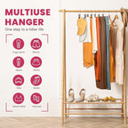 30 Pack Pants Hangers with Clips,Legging & Jean Hangers for Closet Hanging | Space Saving Clip Hangers for Yoga Pants, Jeans, Shorts, Skirts and Hats,Closet Organizers and Storage - Image 5