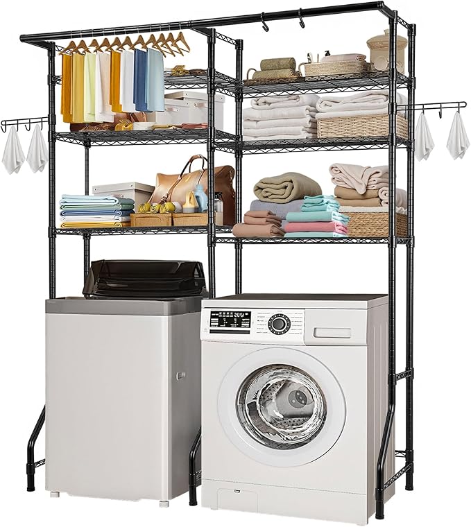 VEVOR Over Washer and Dryer Storage Shelves 6-Tier Laundry Room Drying Rack by VEVOR