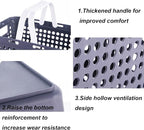 Plastic Shower Caddy Basket with Handles, Cleaning Supply for Dorm, School, Camping, Travel, Bathroom (dark grey 2 pack) - Image 2