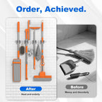 Broom Holder Wall Mount Mop Organizer, 4 Racks 3 Hooks, 2 Pack - Image 6
