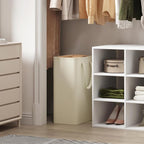 Lifewit Slim Collapsible Laundry Basket with Handles, 50L, Ivory - Image 9