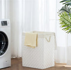 YOUDENOVA Handwoven Laundry Basket Hamper with Removable Liner Bag and Lid - Image 6