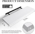 BAYKA White Floating Shelves 22.5in, Set of 3, Wall Mounted for Wall Decor - Image 3