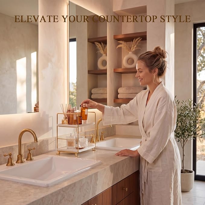 FSyueyun 2-Tier Bathroom Countertop Organizer, Makeup Organizer for Vanity - Image 5
