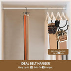 ZEDODIER Belt Hanger, Belt Rack Closet Accessories Organizer, Maximum 24 Storage Capacity, Hanging Holder Storage Hook for Belt, Bra, Tank Top, Tie, Scarf, Purse, Black - Image 3