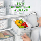 Freshmage Fruit Storage Containers for Fridge with Removable Colander 8 pcs - Image 6