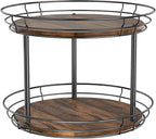 LAMU 2 Tier Lazy Susan Turntable Rotating Spice Rack Organizer for Cabinet by YourHome-OrganizationHelper