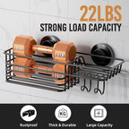 LEVERLOC Suction Cup Shower Caddy, Bathroom Shelf With Hook & Soap Holder - Image 3