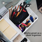 Uncluttered Designs Large Makeup Organizer for Vanity - Countertop Desk With Drawers for Cosmetic, Beauty, Hair, Nail, Perfume & Skincare - Perfect for Bathroom & Bedroom Storage (White) - Image 8