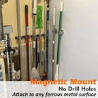 MUTUACTOR Magnetic Broom Holders,4pcs Sturdy Heavy Duty Magnetic Clips Wall Mount,10lbs No Drilling Anti-broken Magnetic Hooks Broom Mop Brackets for Work Cargo Garage Laundry Van Accessories - Image 2