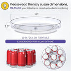 2 Pack 10inch Elegant Clear Turntable Acrylic Lazy Susan, Non-Skid Rotating - Image 2