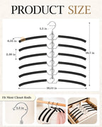 6 Layer Space Saving Shirt Hangers Multi Coat Hangers 2 Pack - Image 7
