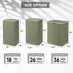 BALEINE 100L Laundry Hamper with Lid, Large Laundry Basket Bin - Image 3