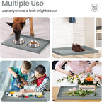 Mateeylife Under Sink Mat Kitchen Waterproof，Silicone Sink Tray 22"X31" - Image 4