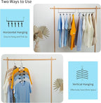 Nature Smile 4 Pack 5 in 1 Anti Slip Clothes Hangers,Space Saver Magic Metal Hangers,Multi Layers Wardrobe Clothes Rack,Heavy Duty Metal Blouse Hanger Closet Storage Organizer - Image 2