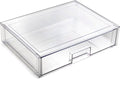 BINO | Stackable Storage Drawers, Shallow X-Large - Clear | THE CRATE COLLECTION | Storage Bins With Drawers Bathroom Organizers and Storage Organization and Storage Under Sink Organizer Vanity Home by BINO
