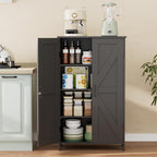Homleke 43.3" H Farmhouse Bathroom Storage Cabinet with Adjustable Shelves - Image 9